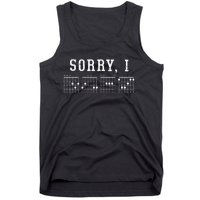 Sorry I-DGAF Funny Hidden Message Guitar Chords For Lover Tank Top