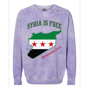 Syria Is Free Join The Freedom March Celebrate Syria Colorblast Crewneck Sweatshirt