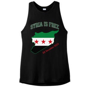 Syria Is Free Join The Freedom March Celebrate Syria Ladies PosiCharge Tri-Blend Wicking Tank