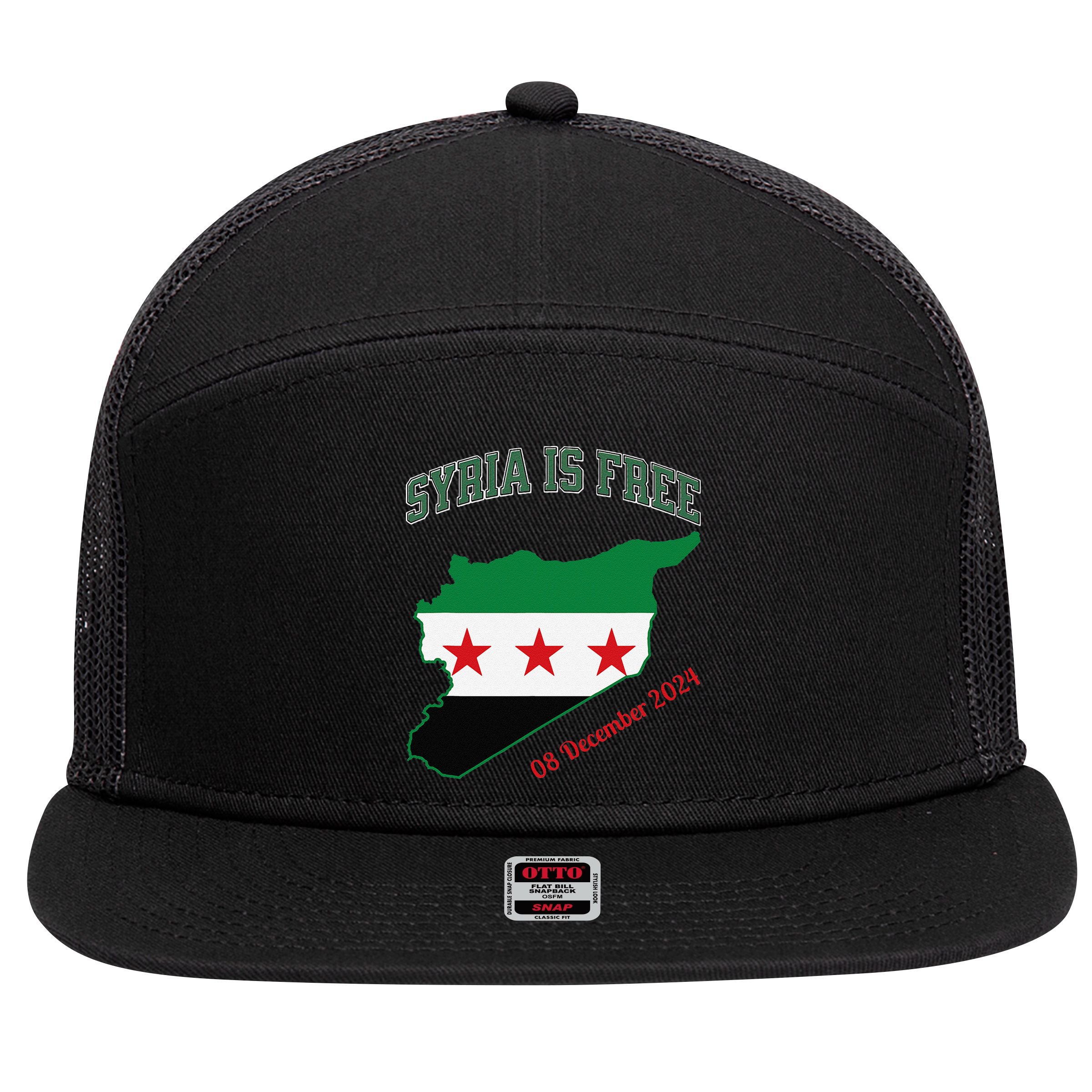 Syria Is Free Join The Freedom March Celebrate Syria 7 Panel Mesh Trucker Snapback Hat