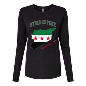 Syria Is Free Join The Freedom March Celebrate Syria Womens Cotton Relaxed Long Sleeve T-Shirt