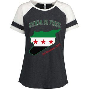 Syria Is Free Join The Freedom March Celebrate Syria Enza Ladies Jersey Colorblock Tee