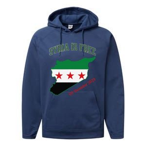 Syria Is Free Join The Freedom March Celebrate Syria Performance Fleece Hoodie