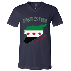 Syria Is Free Join The Freedom March Celebrate Syria V-Neck T-Shirt