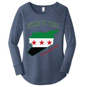 Syria Is Free Join The Freedom March Celebrate Syria Women's Perfect Tri Tunic Long Sleeve Shirt