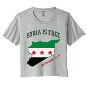 Syria Is Free Join The Freedom March Celebrate Syria Women's Crop Top Tee