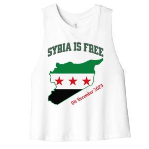 Syria Is Free Join The Freedom March Celebrate Syria Women's Racerback Cropped Tank