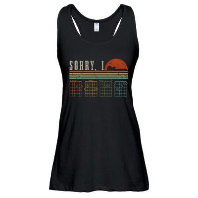 Sorry IDGAF Funny Hidden Message Guitar Chords Players Ladies Essential Flowy Tank