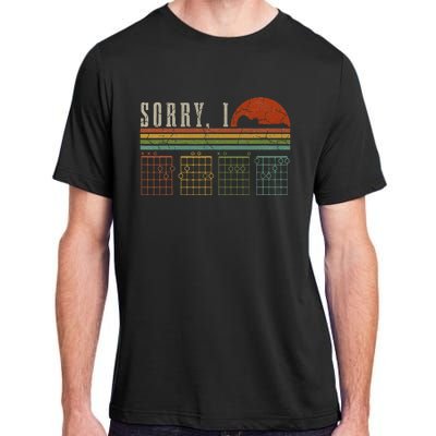 Sorry Idgaf Funny Hidden Message Guitar Chords Players Adult ChromaSoft Performance T-Shirt