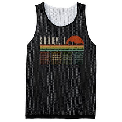 Sorry Idgaf Funny Hidden Message Guitar Chords Players Mesh Reversible Basketball Jersey Tank