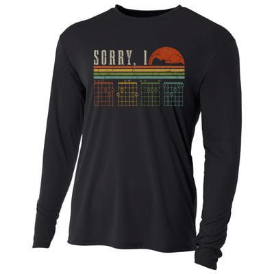 Sorry Idgaf Funny Hidden Message Guitar Chords Players Cooling Performance Long Sleeve Crew