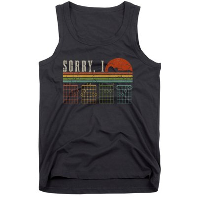 Sorry Idgaf Funny Hidden Message Guitar Chords Players Tank Top