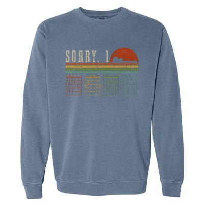 Sorry Idgaf Funny Hidden Message Guitar Chords Players Garment-Dyed Sweatshirt