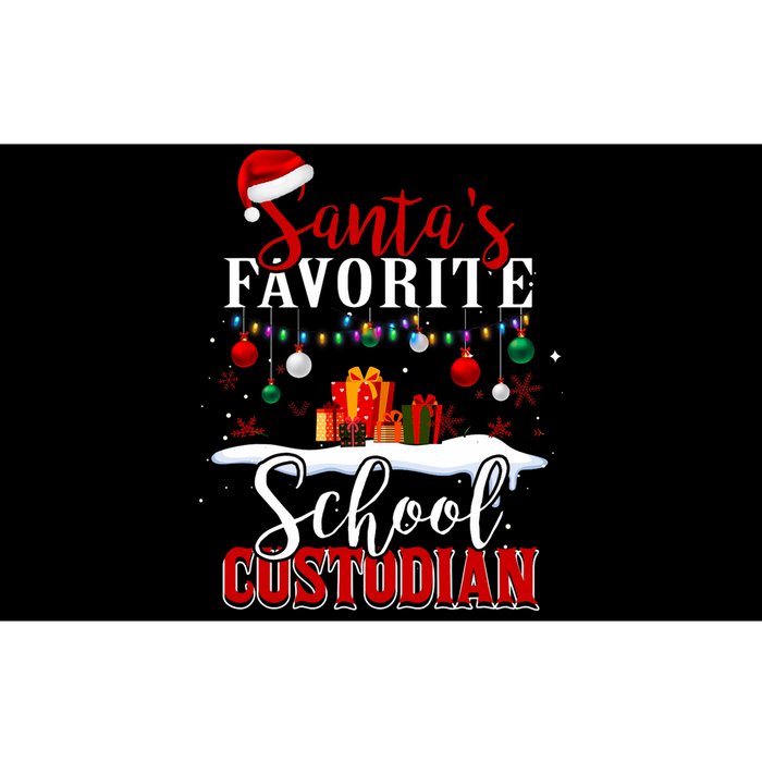 Santa Is Favorite School Custodian Xmas Light Hat Christmas Bumper Sticker