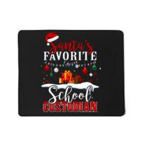 Santa Is Favorite School Custodian Xmas Light Hat Christmas Mousepad