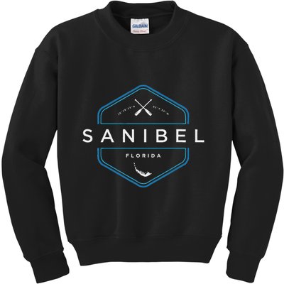 Sanibel Island Florida Beach Graphic Kids Sweatshirt