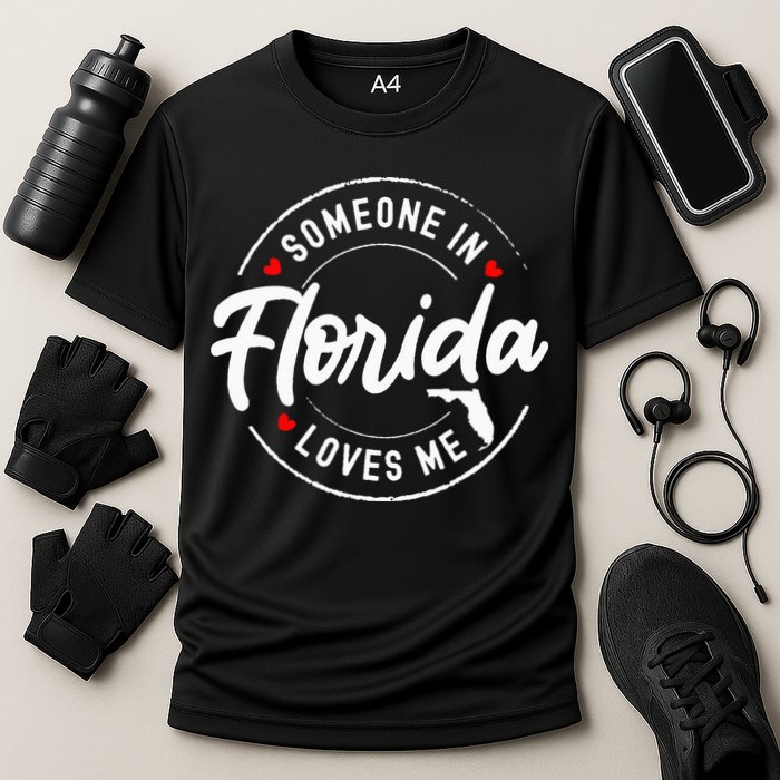Someone In Florida Loves Me Cooling Performance Crew T-Shirt