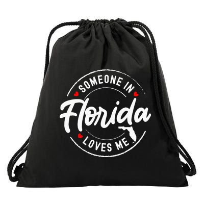 Someone In Florida Loves Me Drawstring Bag