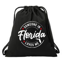 Someone In Florida Loves Me Drawstring Bag
