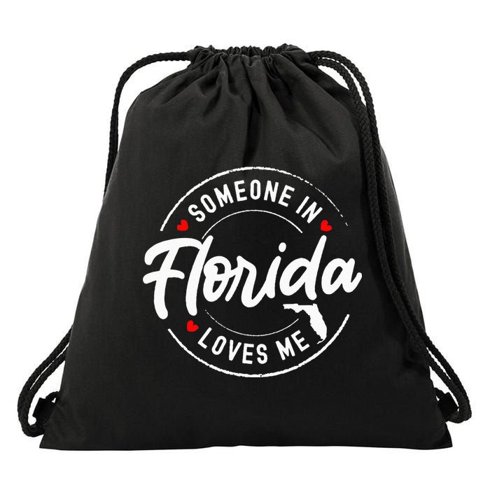 Someone In Florida Loves Me Drawstring Bag