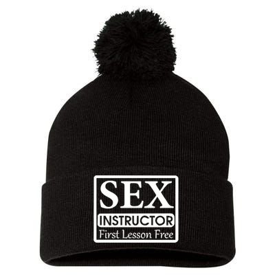 Sex Instructor First Free Lesson Pom Pom 12in Knit Beanie