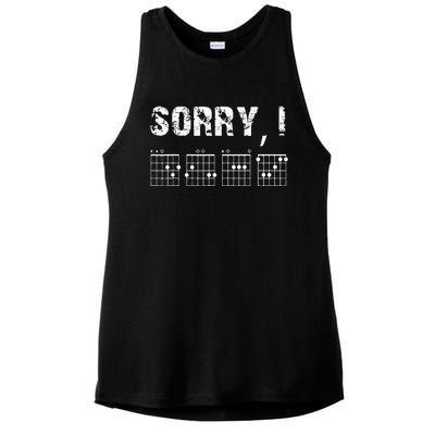 Sorry IDGAF Funny Hidden Message Guitar Chords For Lover Ladies PosiCharge Tri-Blend Wicking Tank