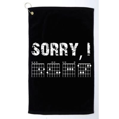 Sorry IDGAF Funny Hidden Message Guitar Chords For Lover Platinum Collection Golf Towel