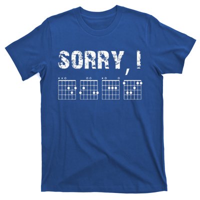 Sorry IDGAF Funny Hidden Message Guitar Chords For Lover T-Shirt