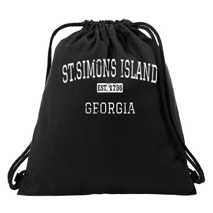 St.Simons Island Georgia Ga Vintage Drawstring Bag