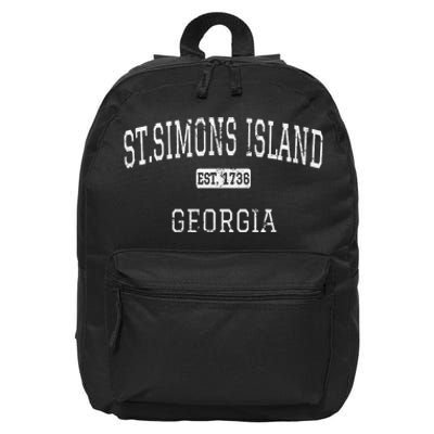 St.Simons Island Georgia Ga Vintage 16 in Basic Backpack