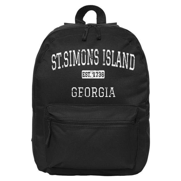 St.Simons Island Georgia Ga Vintage 16 in Basic Backpack