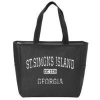 St.Simons Island Georgia Ga Vintage Zip Tote Bag