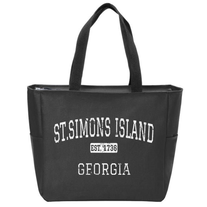 St.Simons Island Georgia Ga Vintage Zip Tote Bag