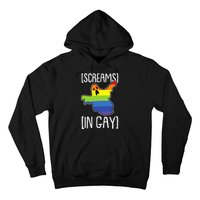 Screams In Gay Lazy Halloween Costume Funny LGBTQ Ghost Boo Hoodie