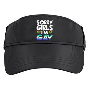 Sorry Im Gay Rainbow Flag Funny Lgbt Pride Gift Adult Drive Performance Visor