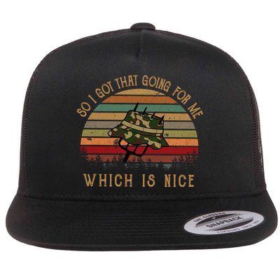 So I Got That Going For Me Which Is Nice Funny Vintage Hat Flatbill Hat