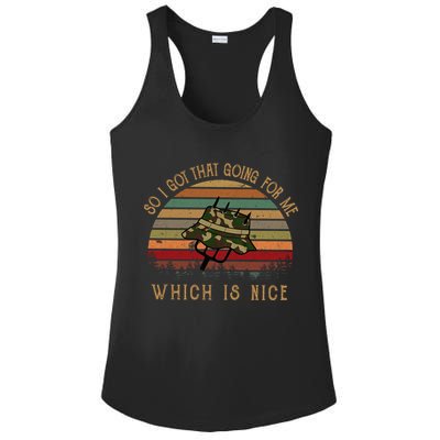 So I Got That Going For Me Which Is Nice Funny Vintage Hat Ladies PosiCharge Competitor Racerback Tank