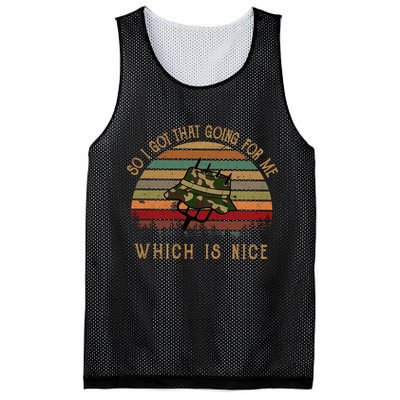 So I Got That Going For Me Which Is Nice Funny Vintage Hat Mesh Reversible Basketball Jersey Tank