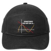 Sometimes I Go Off On A Tangent Math Math Nerd Gift 7-Panel Snapback Hat