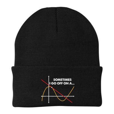 Sometimes I Go Off On A Tangent Math Math Nerd Gift Knit Cap Winter Beanie