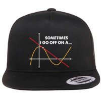 Sometimes I Go Off On A Tangent Math Math Nerd Gift Flat Bill Trucker Hat