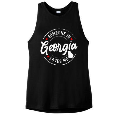 Someone In Georgia Loves Me Ladies PosiCharge Tri-Blend Wicking Tank