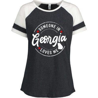 Someone In Georgia Loves Me Enza Ladies Jersey Colorblock Tee