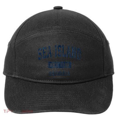 Sea Island Georgia Ga Vintage Established 7-Panel Snapback Hat