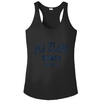 Sea Island Georgia Ga Vintage Established Ladies PosiCharge Competitor Racerback Tank