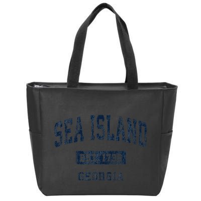 Sea Island Georgia Ga Vintage Established Zip Tote Bag
