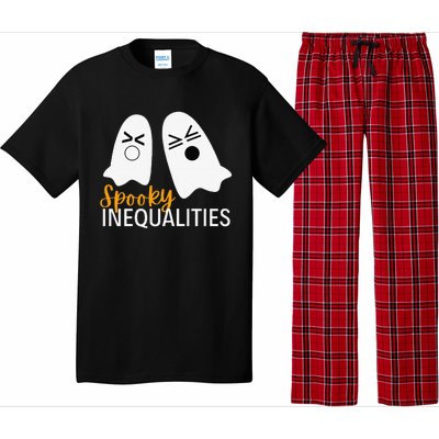 Spooky Inequalities Ghosts Halloween Math Teacher Cute Pajama Set