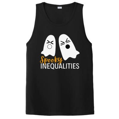 Spooky Inequalities Ghosts Halloween Math Teacher Cute PosiCharge Competitor Tank