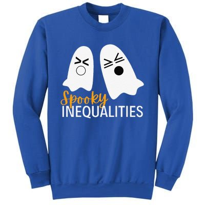 Spooky Inequalities Ghosts Halloween Math Teacher Cute Sweatshirt