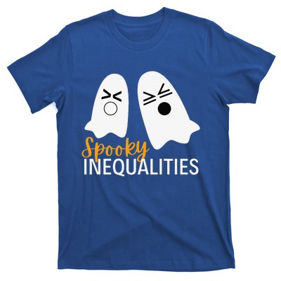 Spooky Inequalities Ghosts Halloween Math Teacher Cute T-Shirt